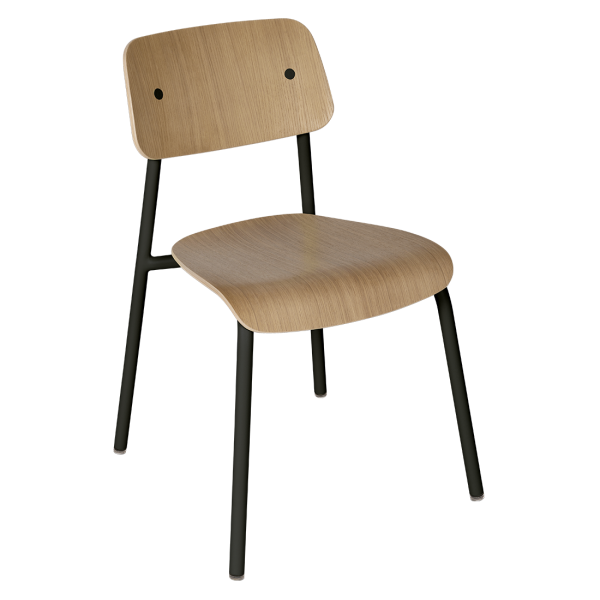 STUDIE - Stuhl aus Eichenholz Lakritz