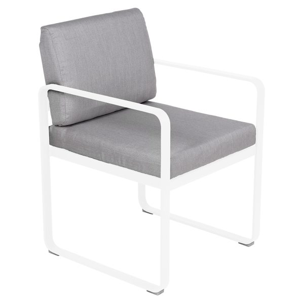 Bellevie Sessel für den Essbereich Baumwollweiß (Gewebe: Flanellgrau)
