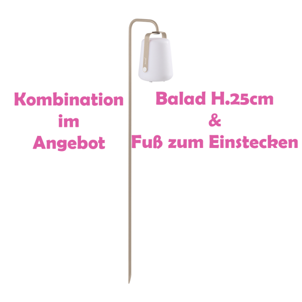 Balad-Kombination - Lampe H.25cm Muskat + Fuß zum Einstecken Muskat - Angebot