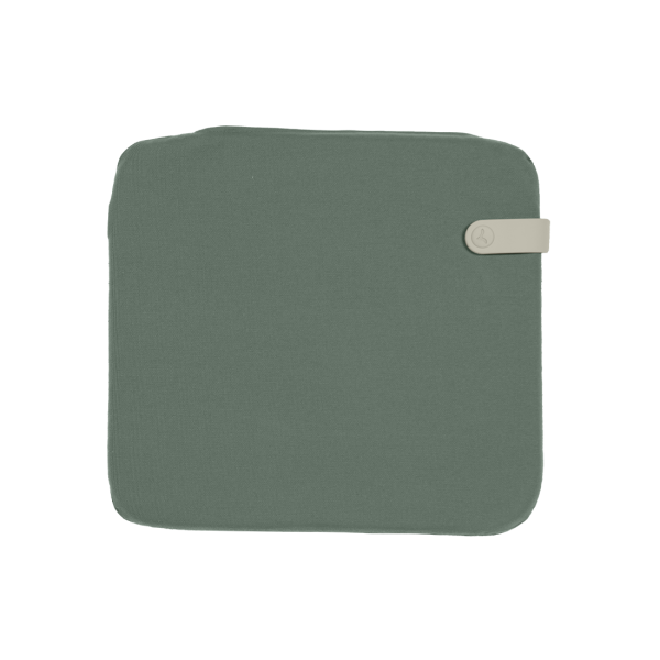 Sitzkissen 41 x 38 cm Color Mix Safarigrün / Lehmgraue Lasche